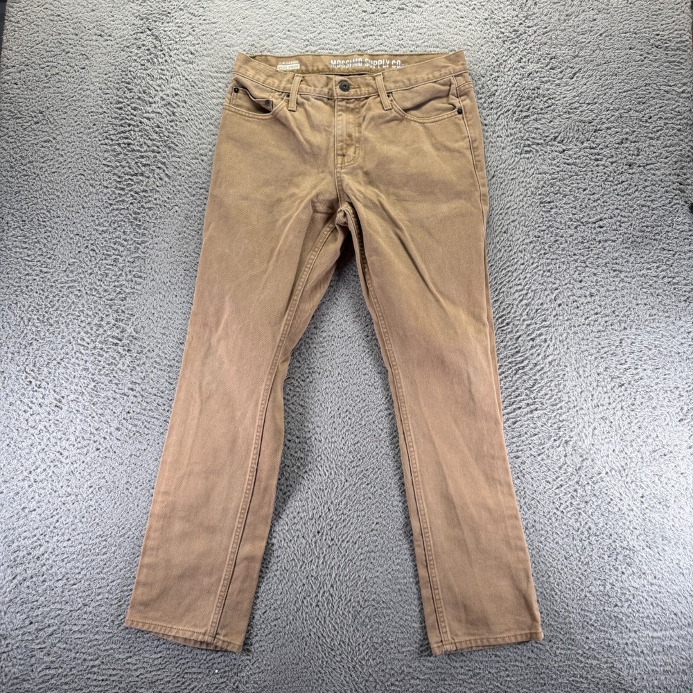 Vintage Mossimo Supply Pant Mens 32x30 Brown Cotton Chino Straight Slim Preppy